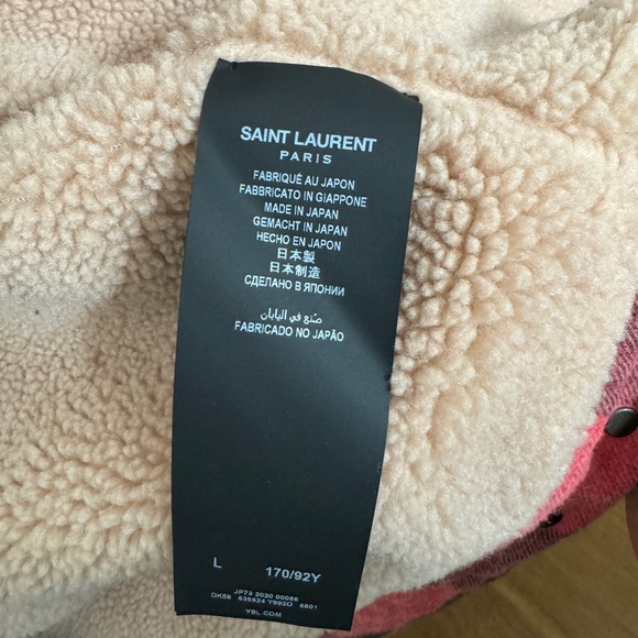 Saint Laurent Paris RARE flannel Shearling Jacket - Picture 4 of 5